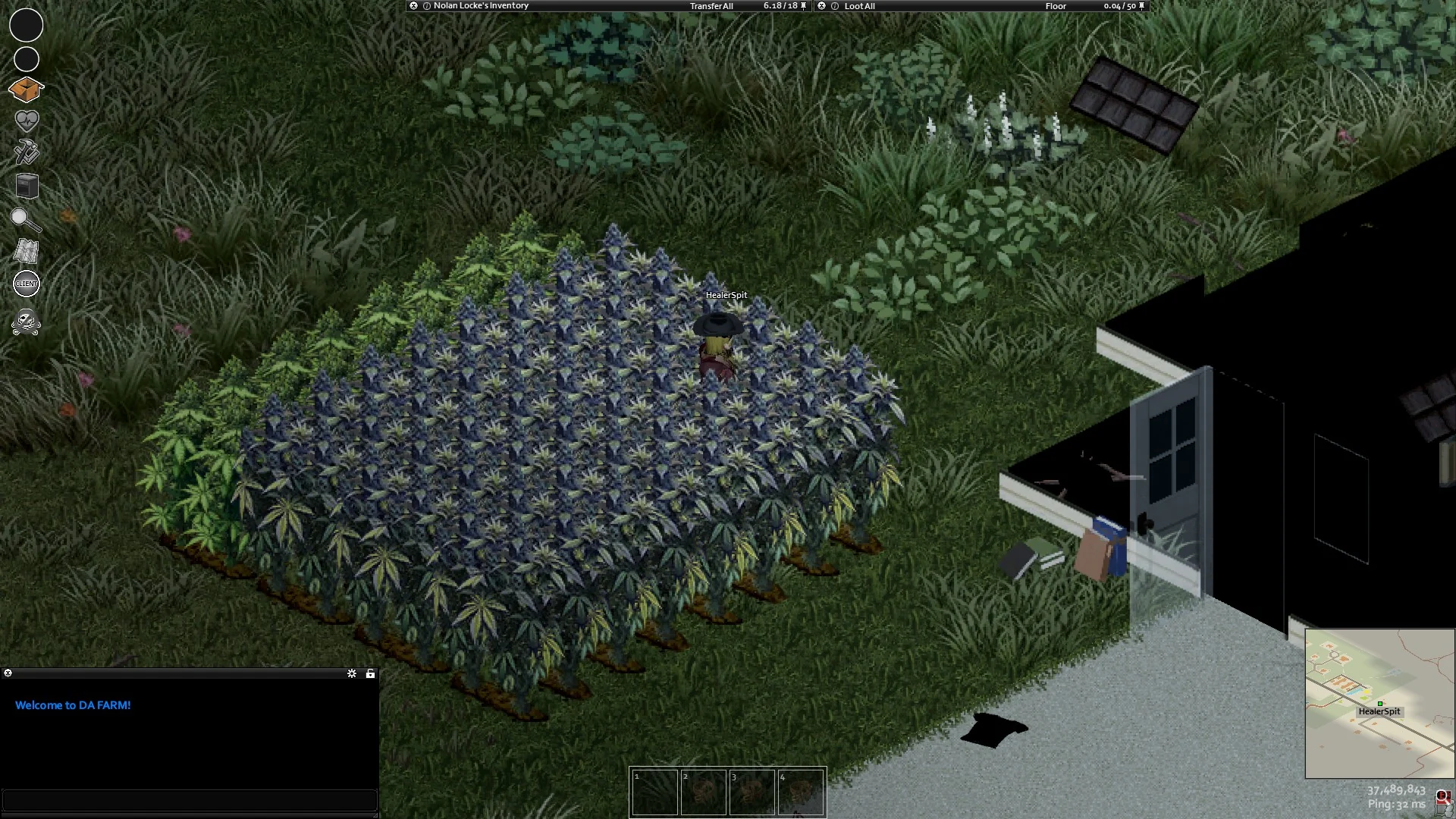 Плотные грядки у жилого дома в Project Zomboid